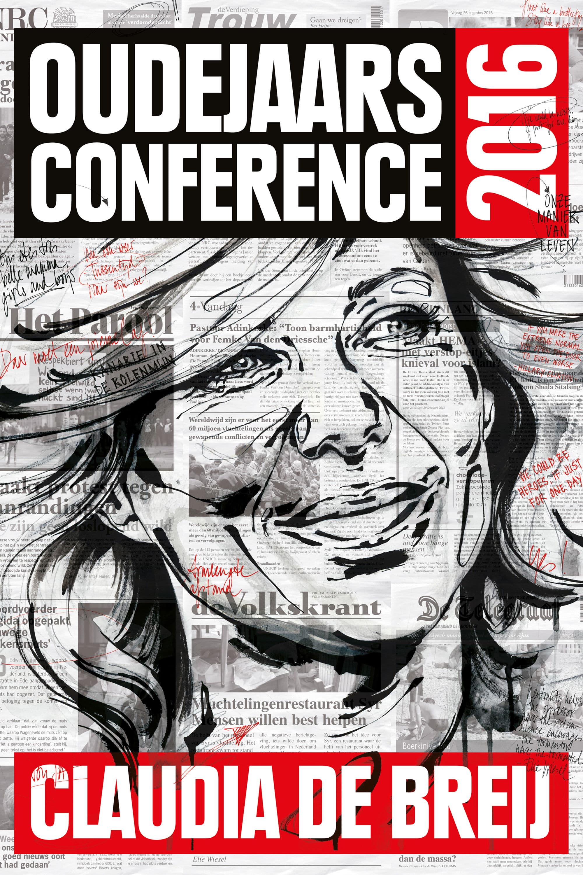 Poster backdrop for Claudia de Breij: Oudejaarsconference 2016 