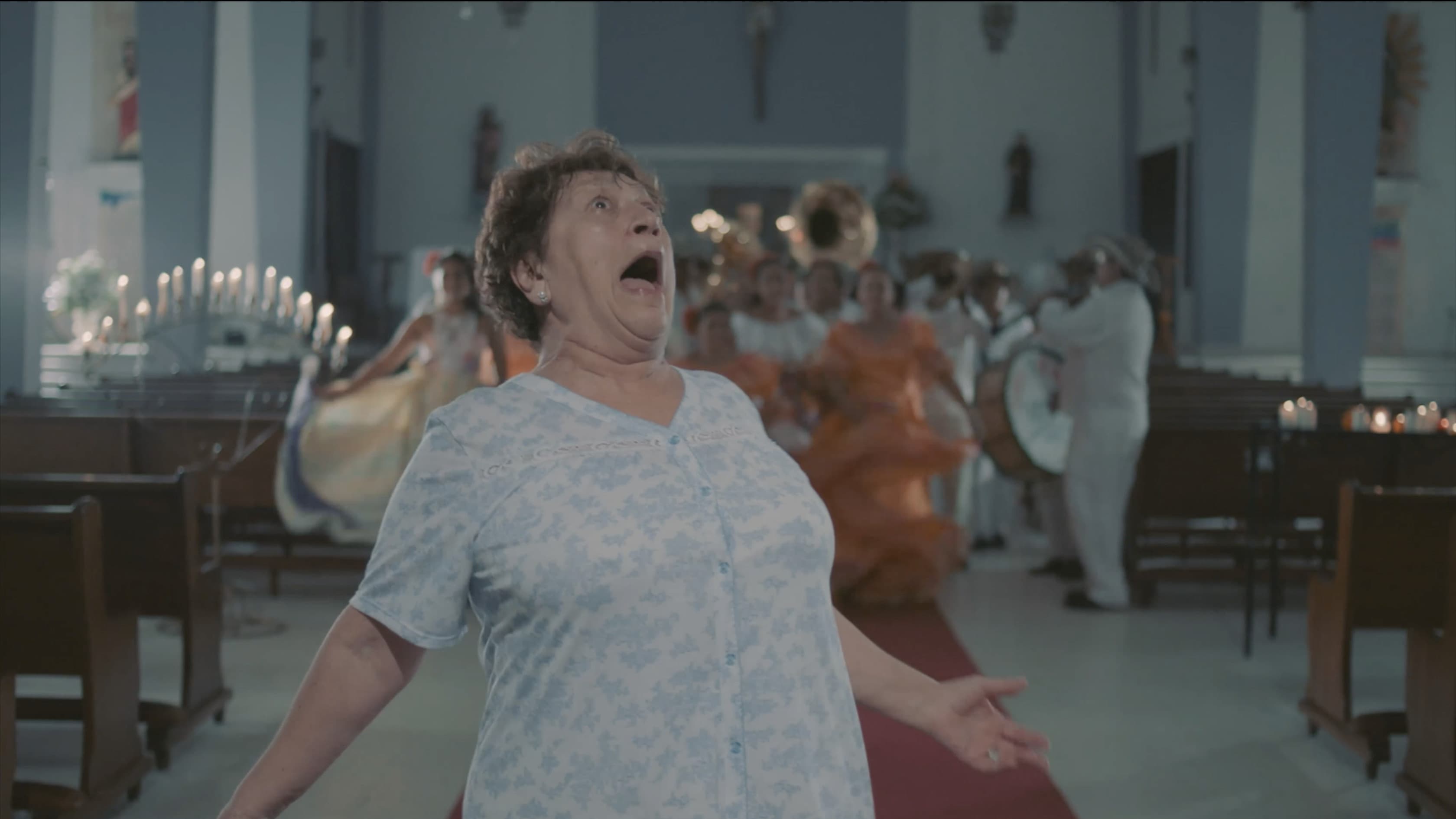 Poster backdrop for Lucy's tongue