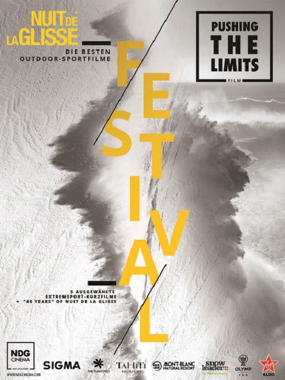 Poster backdrop for La Nuit de la Glisse: Pushing The Limits Film Festival