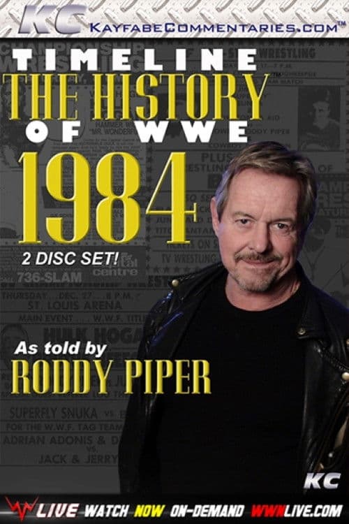Poster backdrop for Timeline: The History of WWE – 1984 – As Told By Roddy Piper