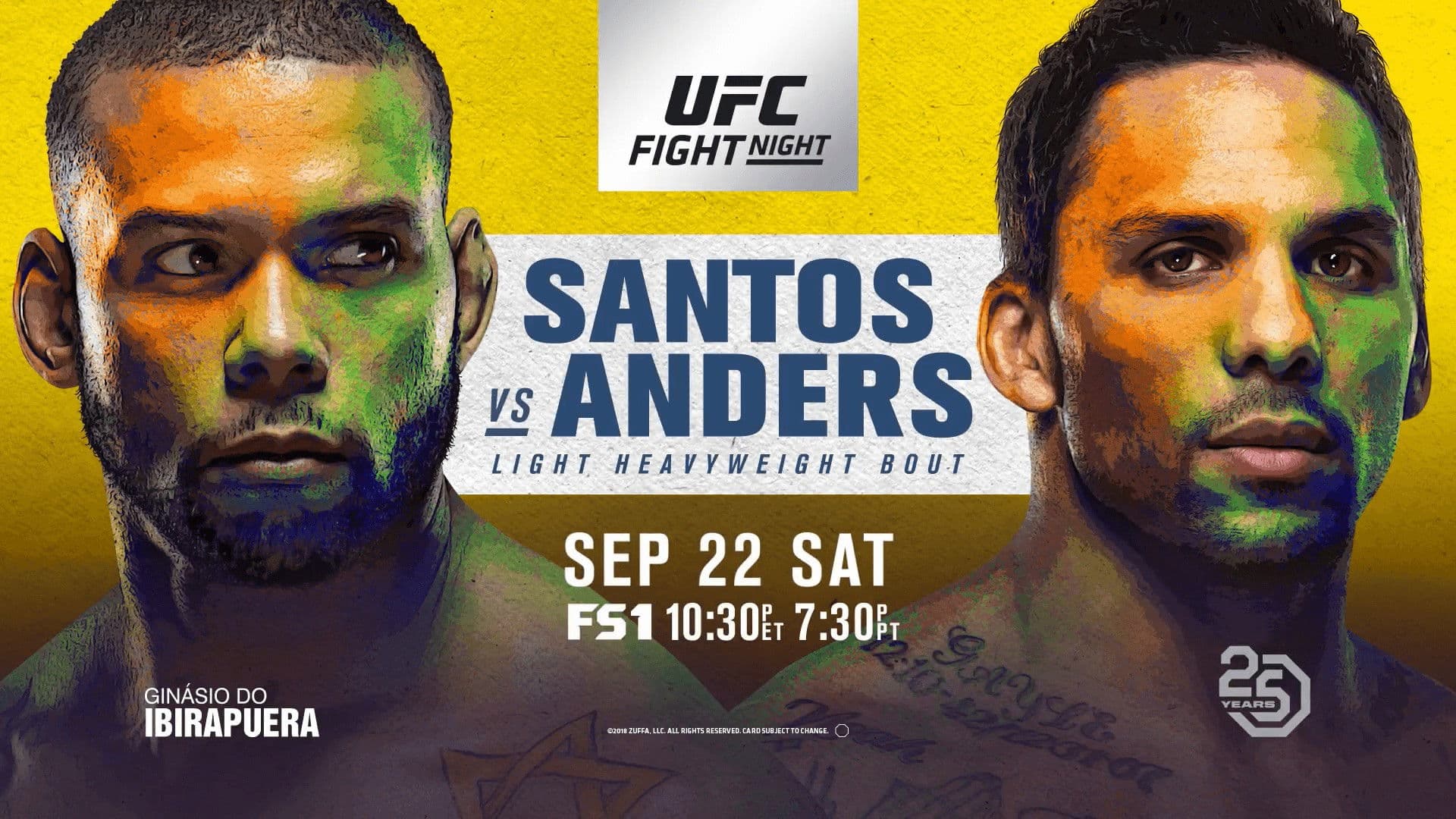 Poster backdrop for UFC Fight Night 137: Santos vs. Anders