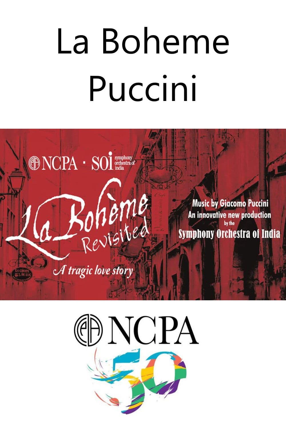 Poster backdrop for La bohème - NCPA