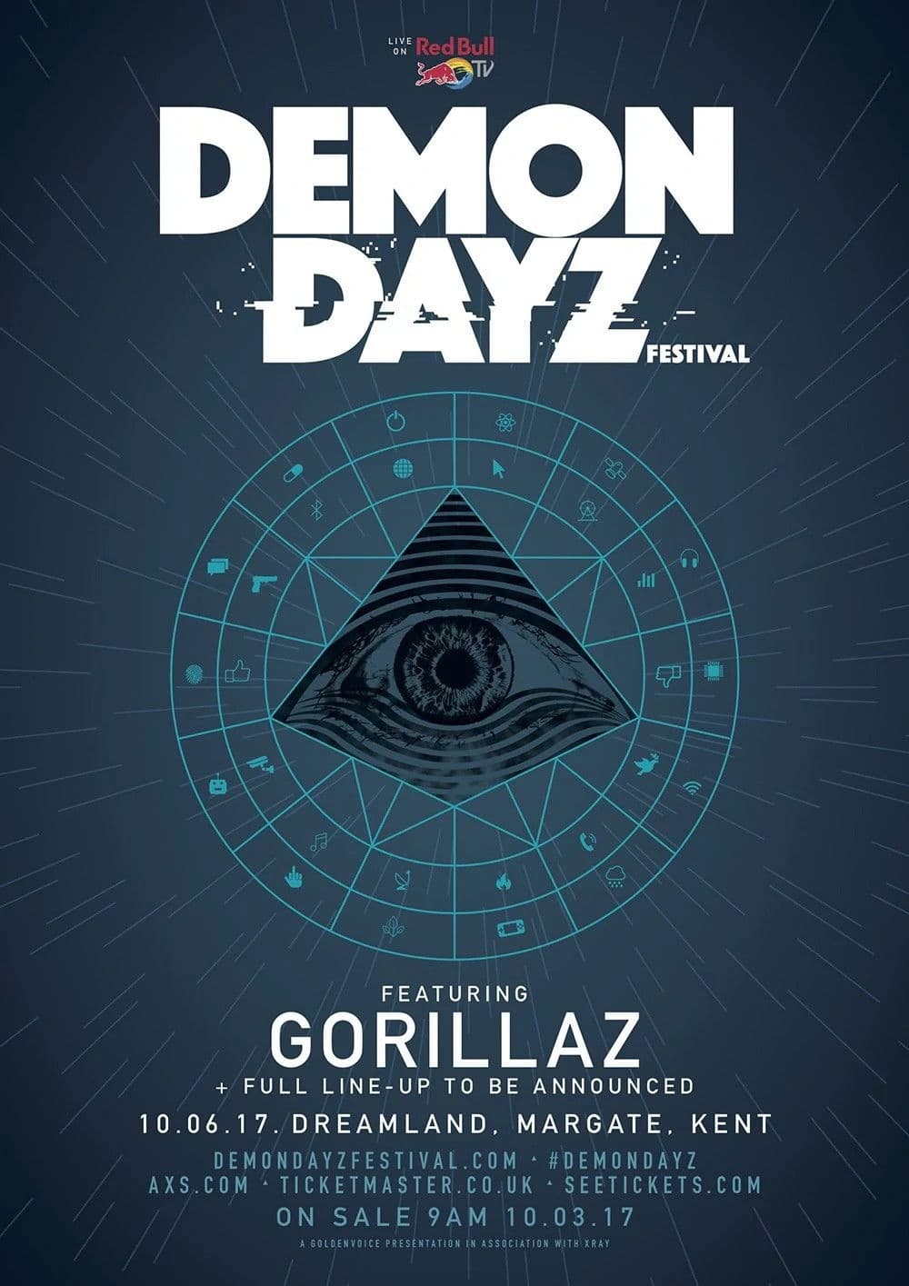 Poster backdrop for Gorillaz: Demon Dayz Festival