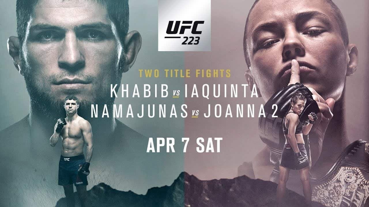 Poster backdrop for UFC 223: Khabib vs. Iaquinta