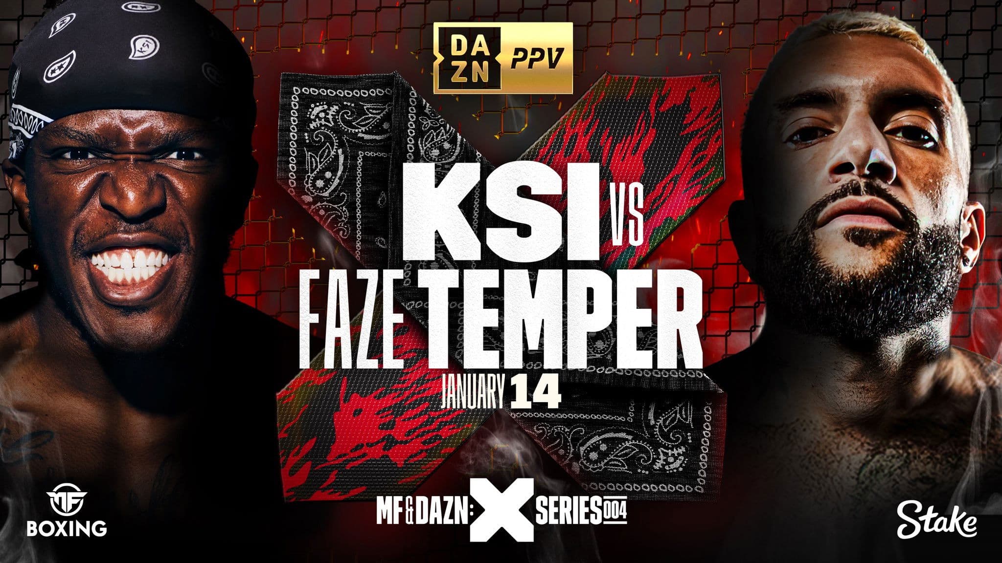 Poster backdrop for KSI vs. FaZe Temperrr