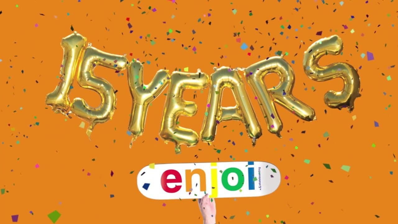 Poster backdrop for 15 years of enjoi