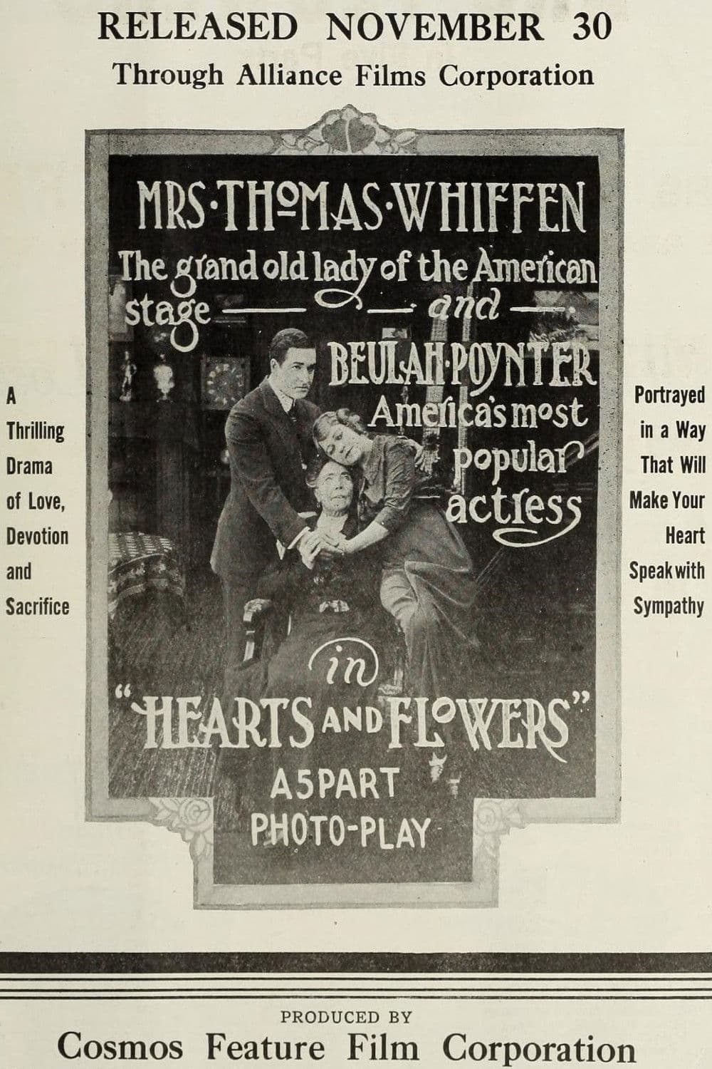 Poster backdrop for Hearts and Flowers