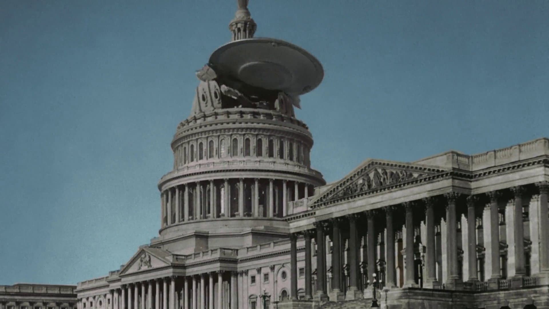 Poster backdrop for Earth vs. the Flying Saucers