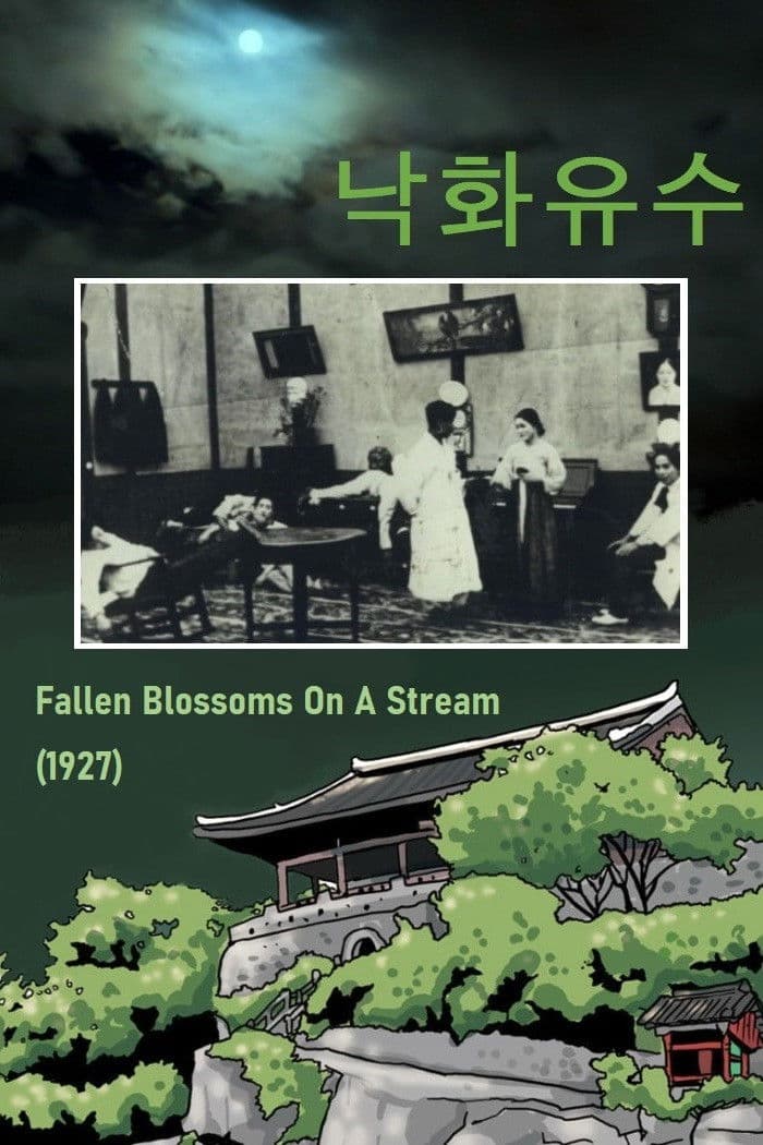 Poster backdrop for Fallen Blossoms on a Stream