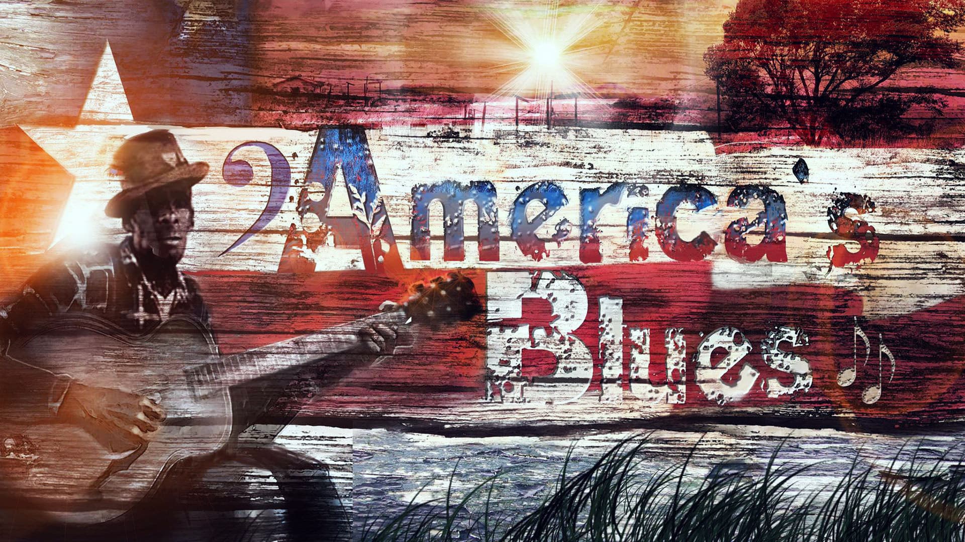 Poster backdrop for America's Blues