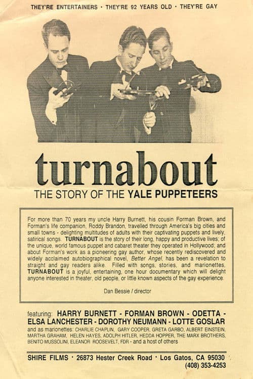 Poster backdrop for Turnabout: The Story of the Yale Puppeteers