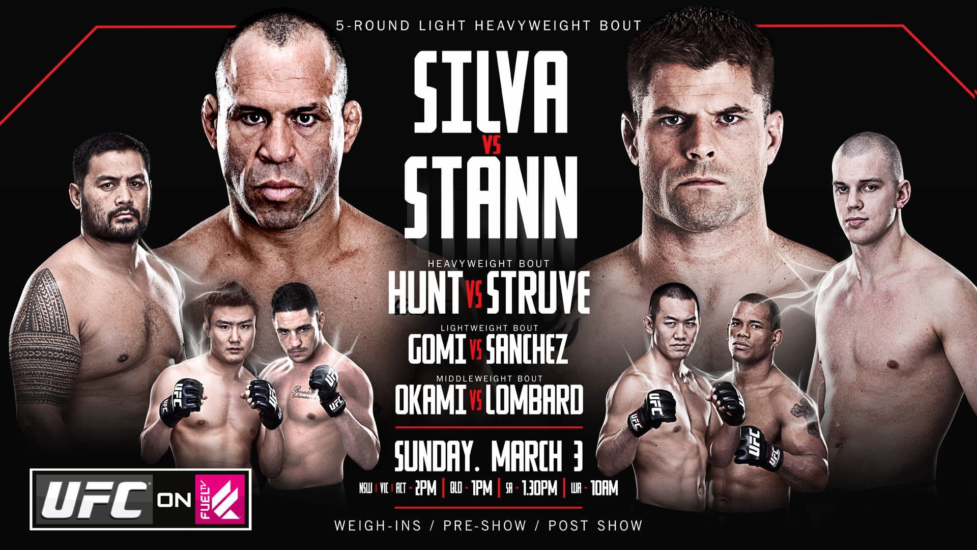 Poster backdrop for UFC on Fuel TV 8: Silva vs. Stann