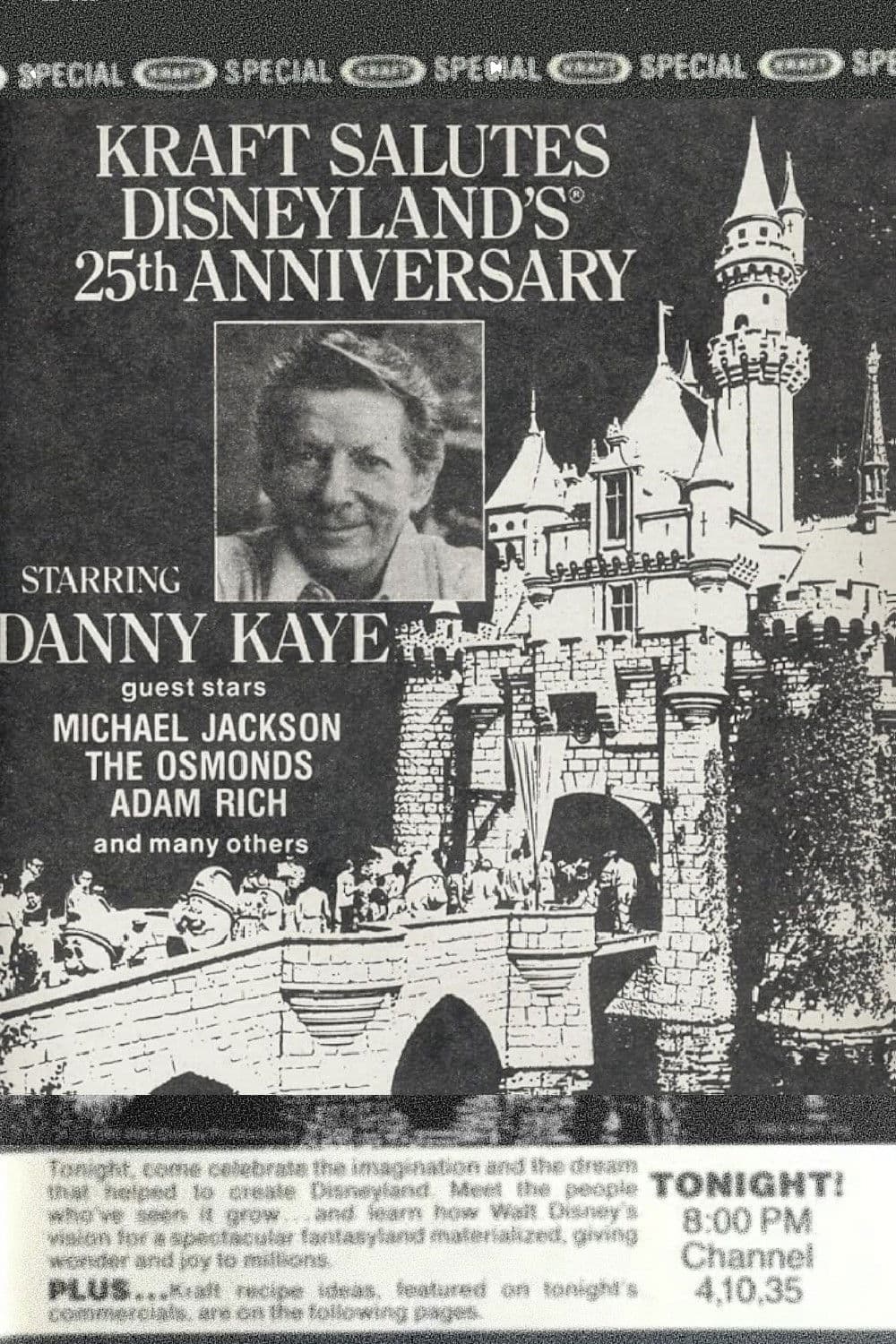 Poster backdrop for Kraft Salutes Disneyland's 25th Anniversary