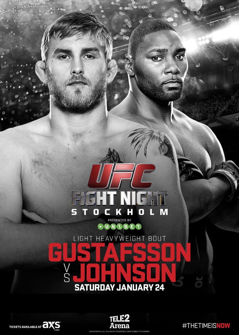 Poster backdrop for UFC on Fox 14: Gustafsson vs. Johnson