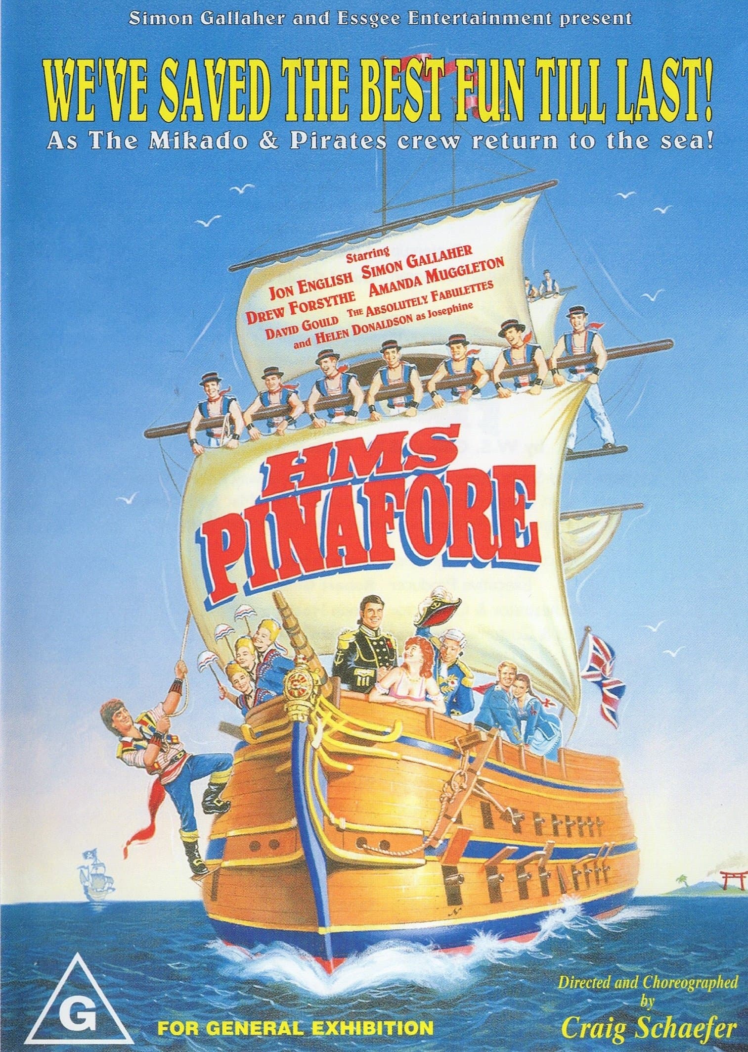Poster backdrop for H.M.S. Pinafore