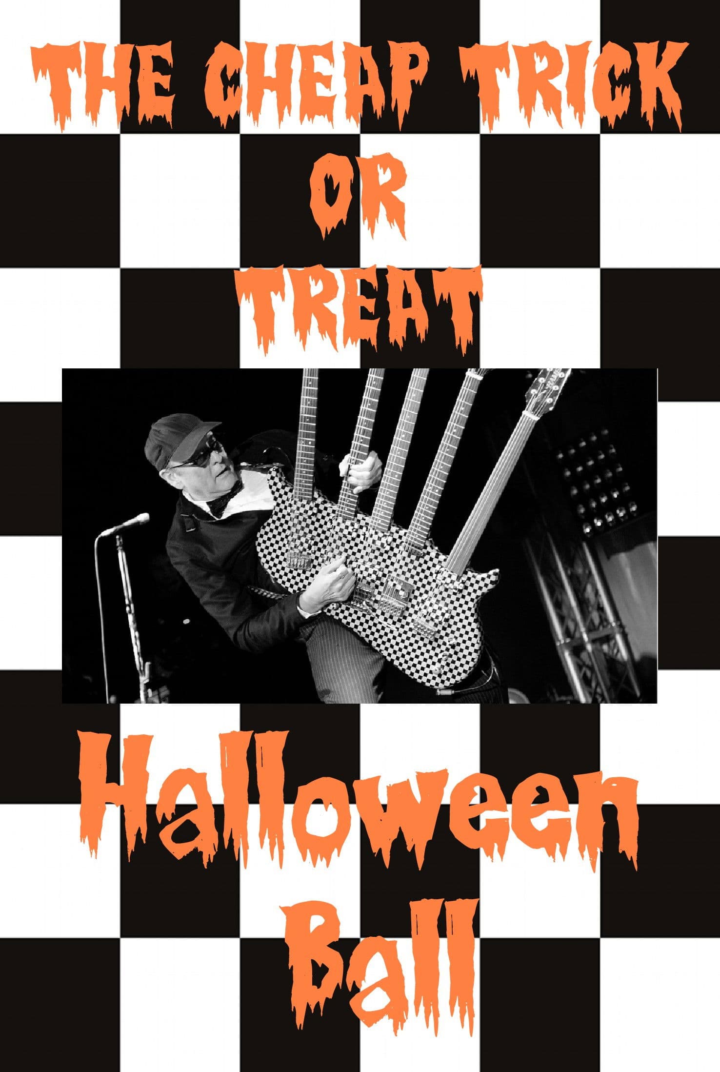 Poster backdrop for Cheap Trick or Treat Halloween Ball