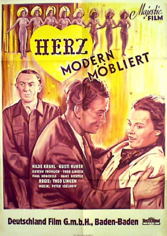 Poster backdrop for Herz – modern möbliert
