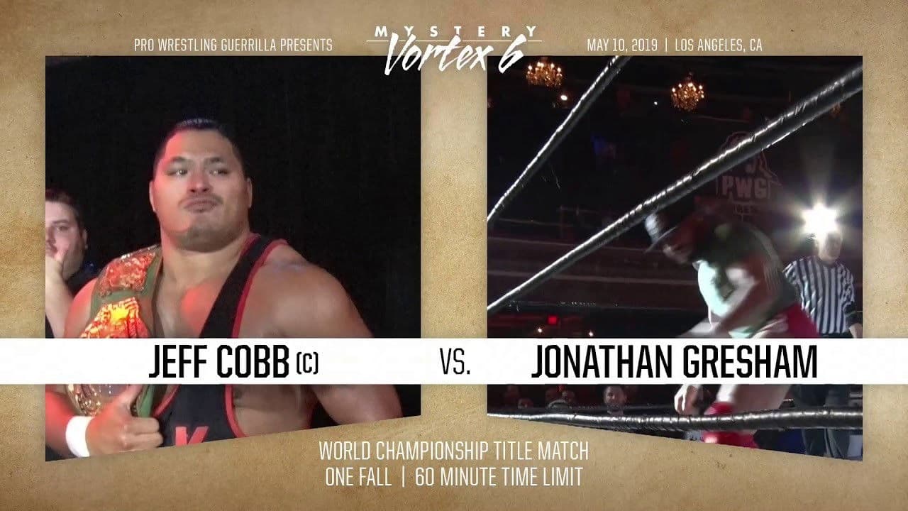 Poster backdrop for PWG: Mystery Vortex VI