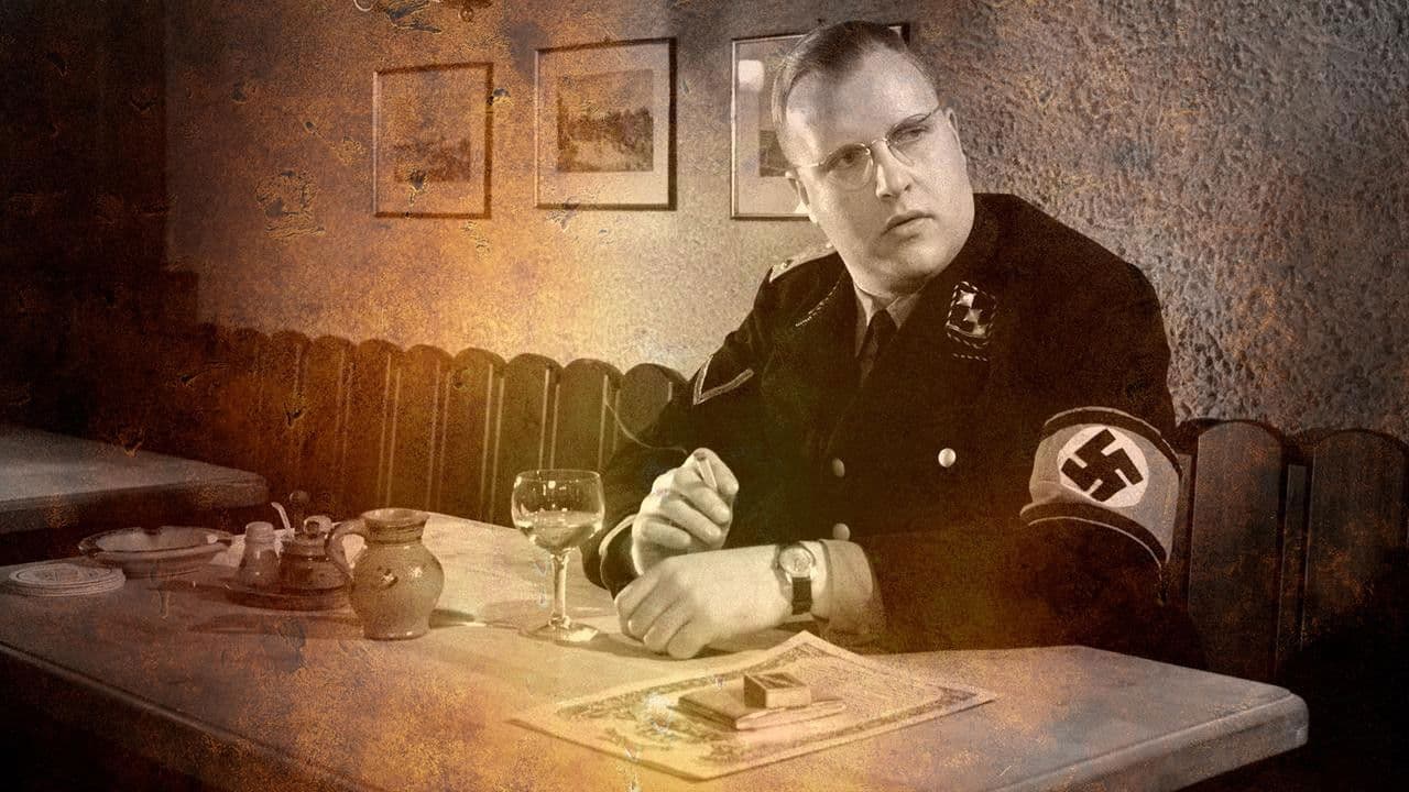 Poster backdrop for One Day: A Report from a German Concentration Camp 1939