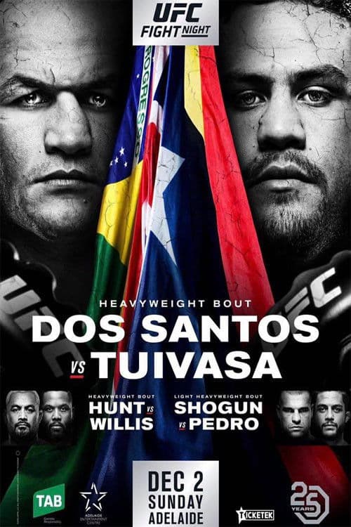 Poster backdrop for UFC Fight Night 142: dos Santos vs. Tuivasa