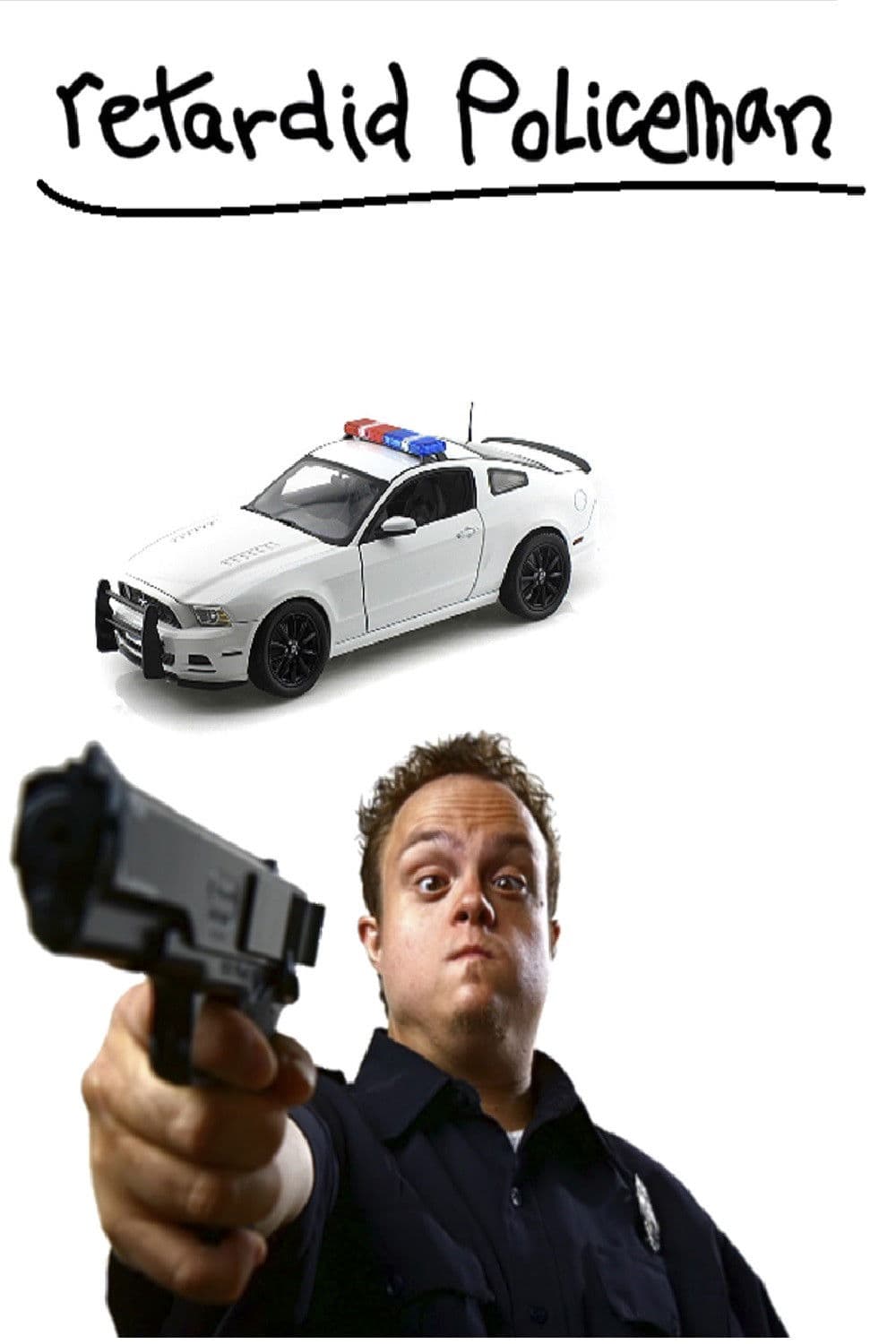 Poster backdrop for retardid policeman