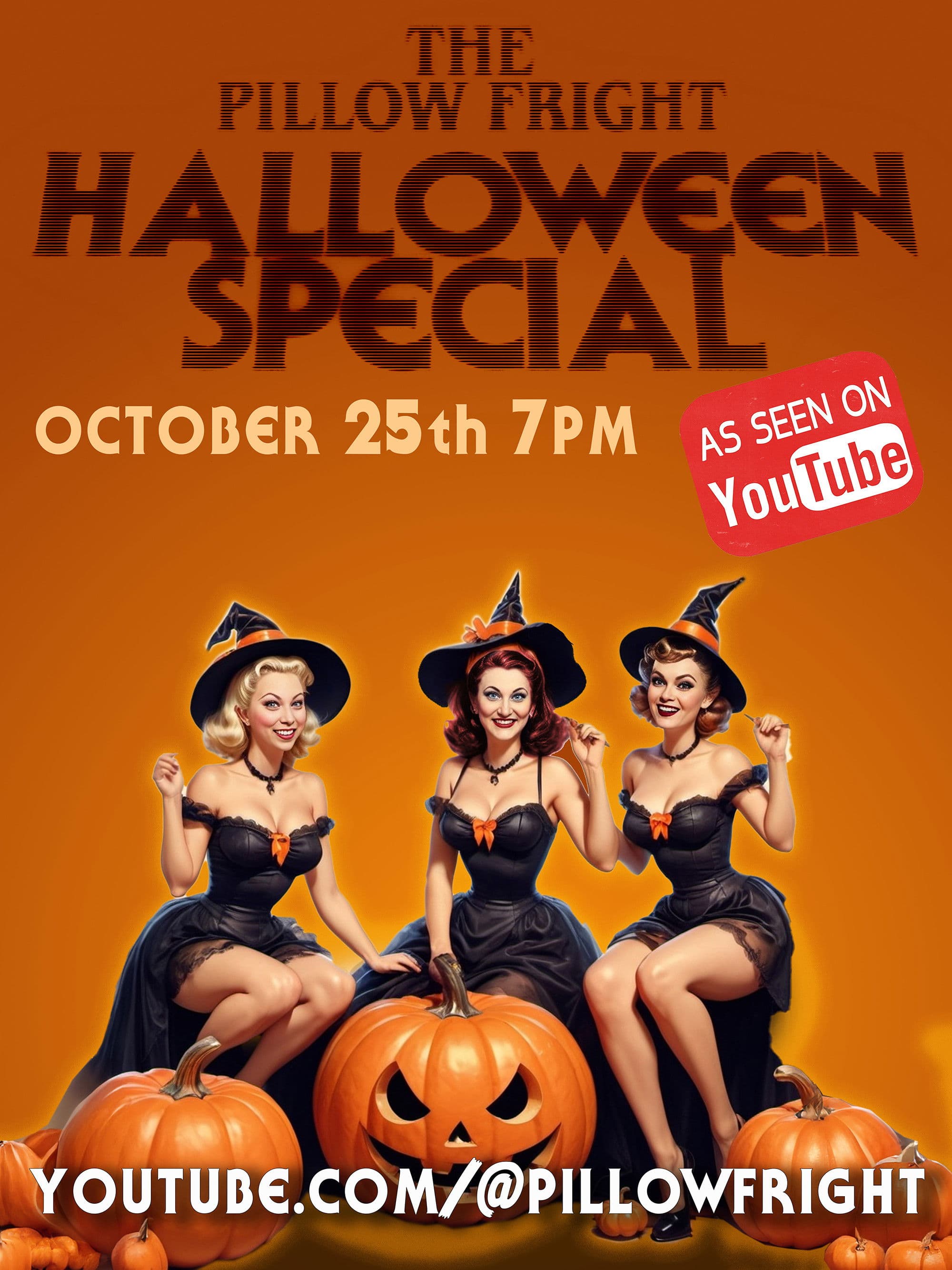 Poster backdrop for The Pillow Fright Halloween Special