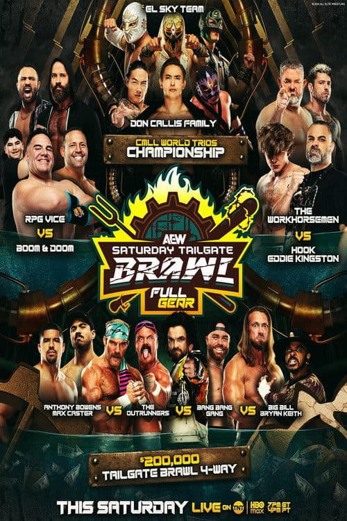 Poster for AEW Full Gear 2025: Saturday Tailgate Brawl