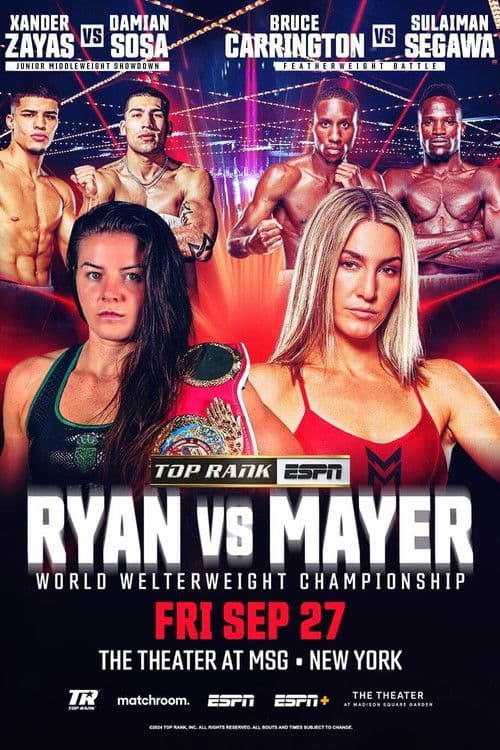 Poster for Sandy Ryan vs. Mikaela Mayer