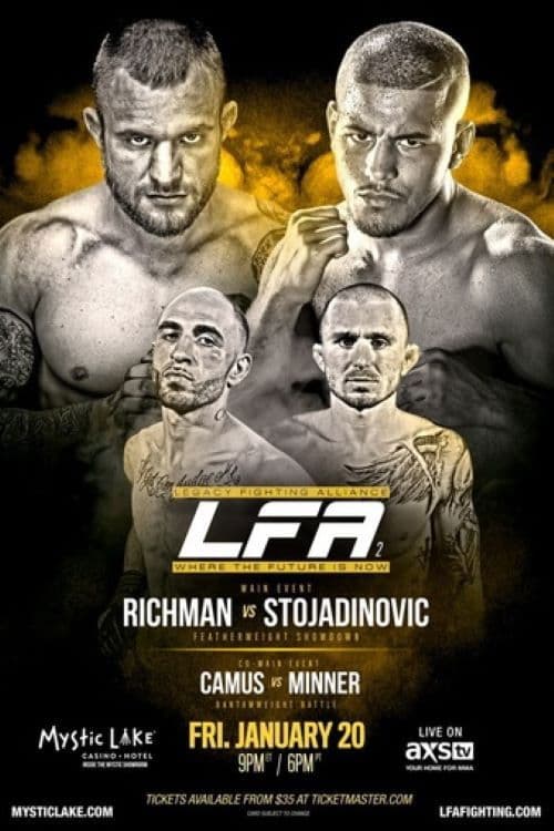 Poster for Legacy Fighting Alliance 2: Richman vs. Stojadinovic