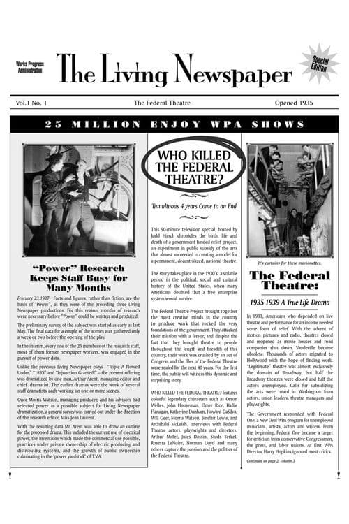 Poster for Who Killed the Federal Theatre?