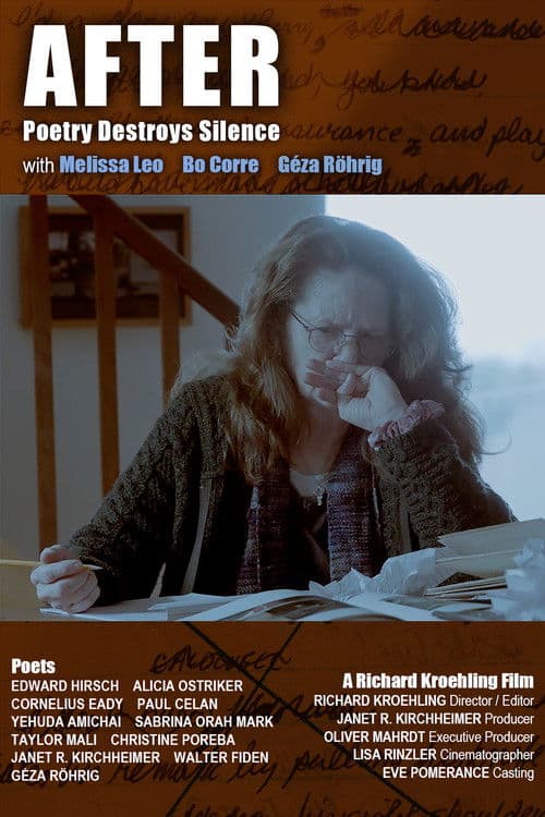 Poster for AFTER: Poetry Destroys Silence