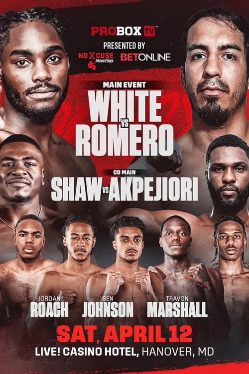 Poster for Jordan White vs. Jose Matias Romero