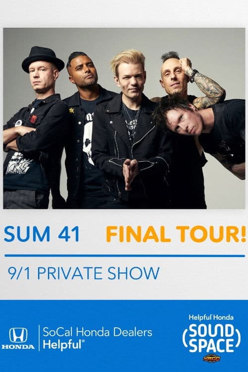 Poster for Sum 41 live in the Helpful Honda Sound Space at KROQ, Los Angeles, CA, USA