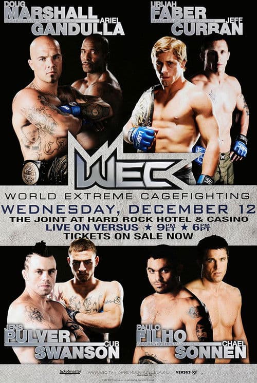 Poster for WEC 31: Faber vs. Curran