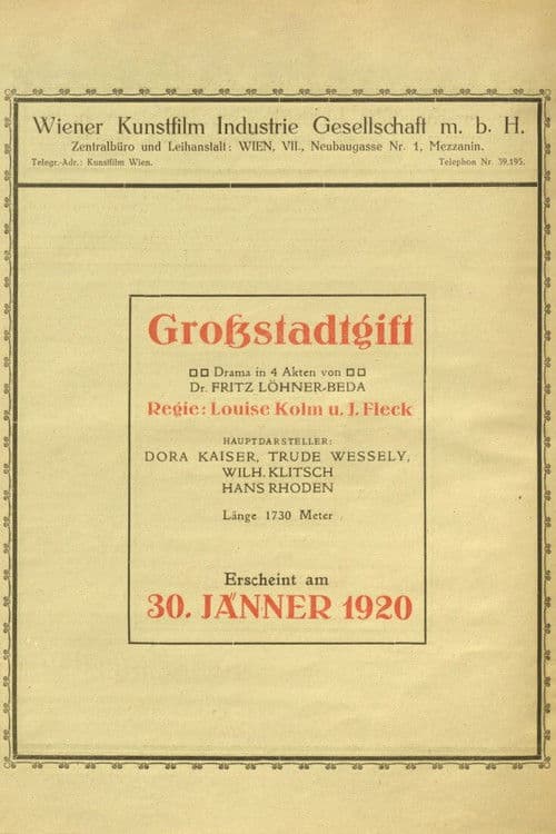 Poster for Großstadtgift