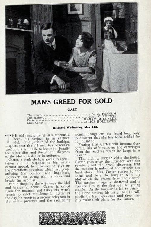 Poster for Man's Greed for Gold