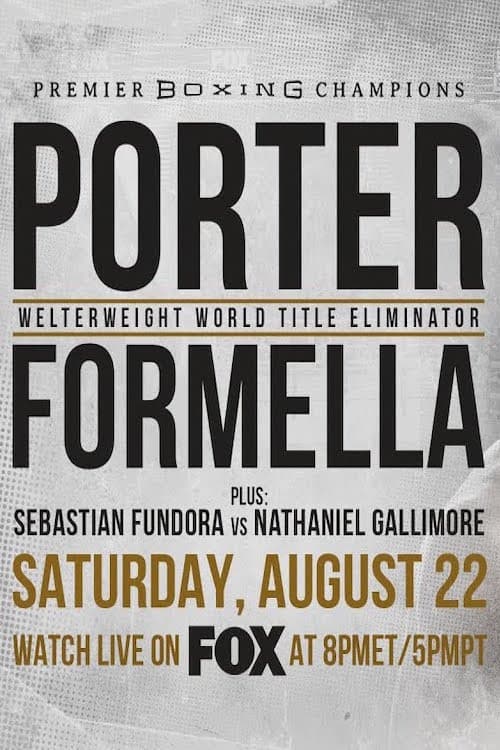 Poster for Shawn Porter vs. Sebastian Formella