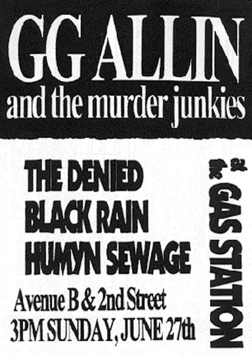 Poster for GG Allin: Live at the Gas Station