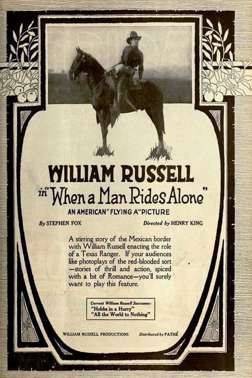Poster for When a Man Rides Alone