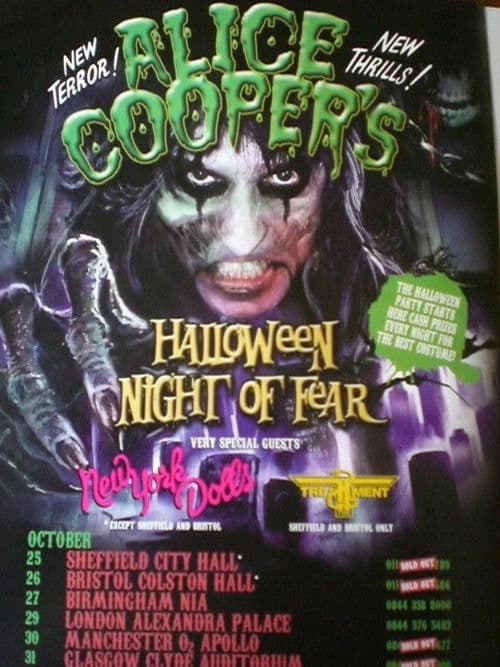 Poster for Alice Cooper: Halloween Night of Fear
