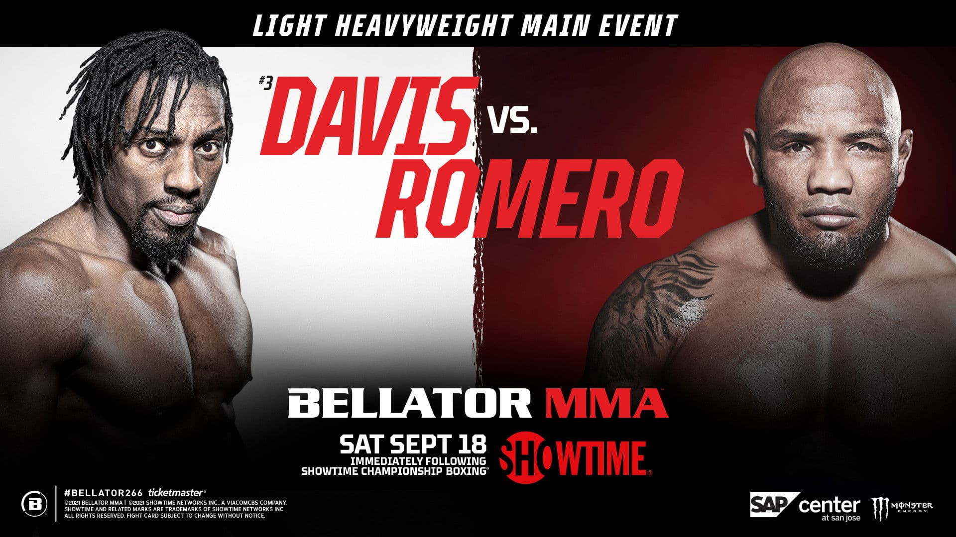 Poster backdrop for Bellator 266: Davis vs. Romero