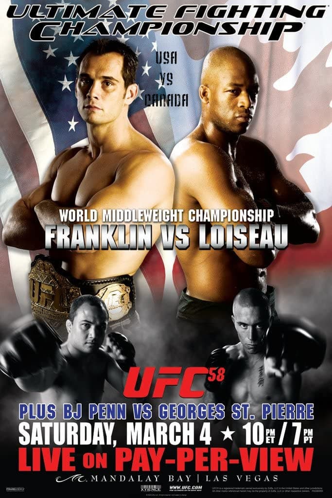 Poster backdrop for UFC 58: USA vs. Canada