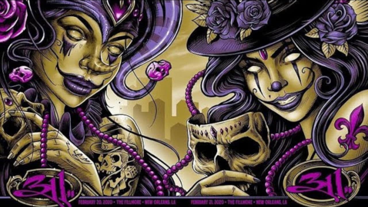 Poster backdrop for 311 - Mardi Gras 2020