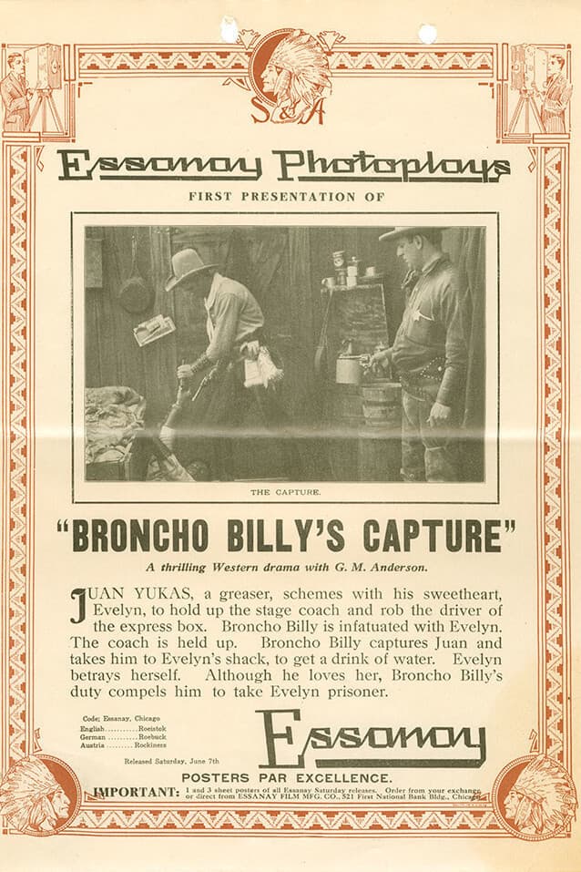 Poster backdrop for Broncho Billy's Capture