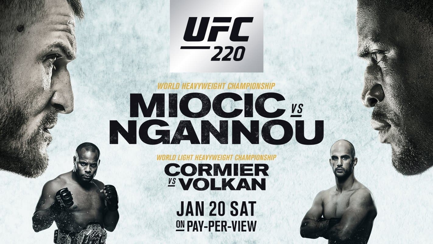 Poster backdrop for UFC 220: Miocic vs. Ngannou