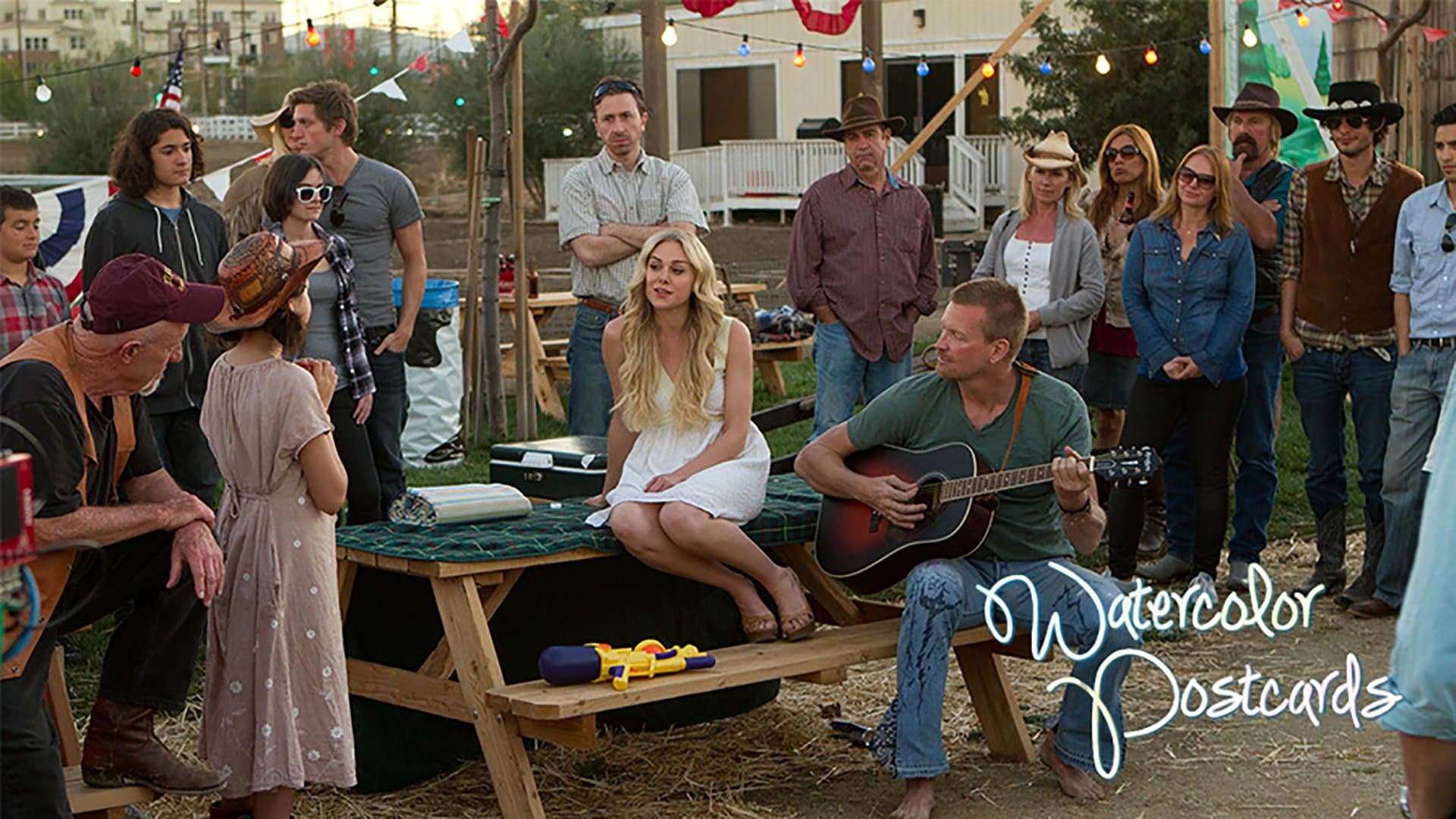 Poster backdrop for Watercolor Postcards