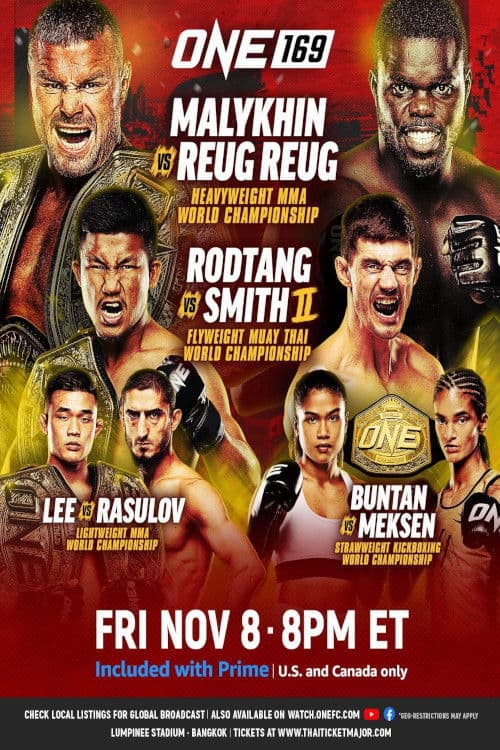 Poster for ONE 169: Malykhin vs. Reug Reug