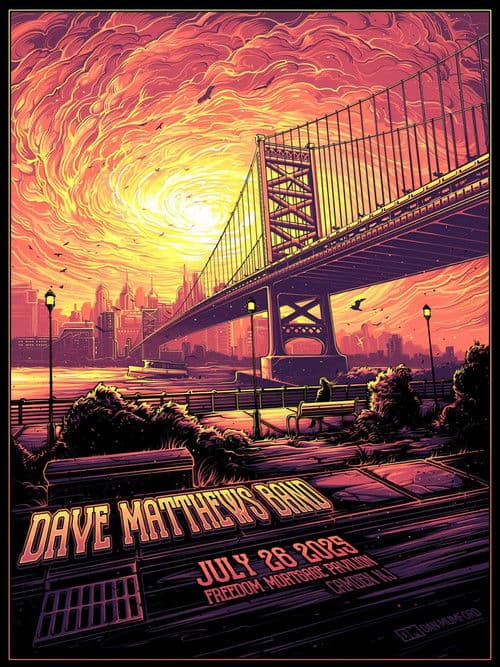 Poster for Dave Matthews Band: Freedom Mortgage Pavilion - July 26, 2025